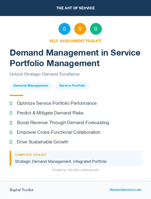 Demand Management in Service Portfolio Management