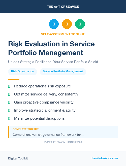Risk Evaluation in Service Portfolio Management
