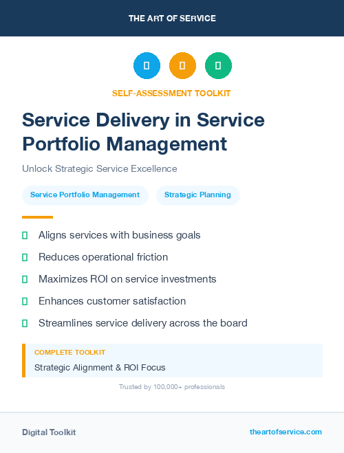 Service Delivery in Service Portfolio Management
