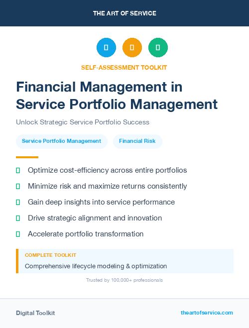 Financial Management in Service Portfolio Management