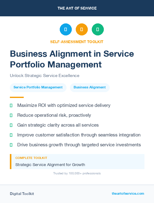 Business Alignment in Service Portfolio Management
