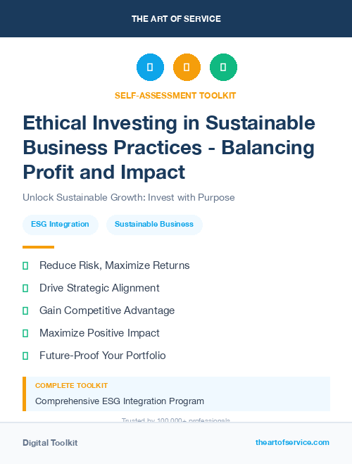 Ethical Investing in Sustainable Business Practices - Balancing Profit and Impact