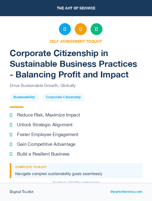 Corporate Citizenship in Sustainable Business Practices - Balancing Profit and Impact