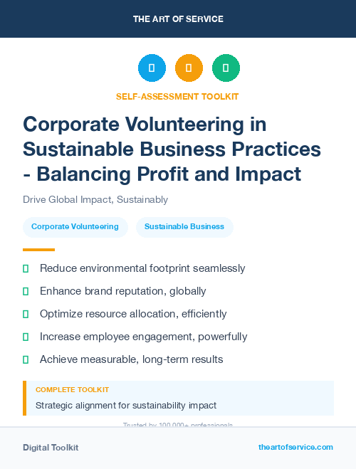 Corporate Volunteering in Sustainable Business Practices - Balancing Profit and Impact