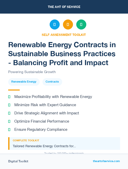 Renewable Energy Contracts in Sustainable Business Practices - Balancing Profit and Impact