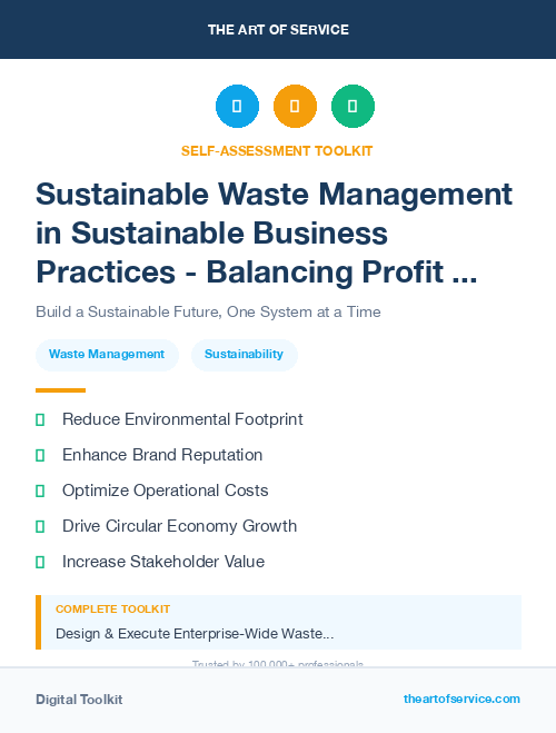 Sustainable Waste Management in Sustainable Business Practices - Balancing Profit and Impact
