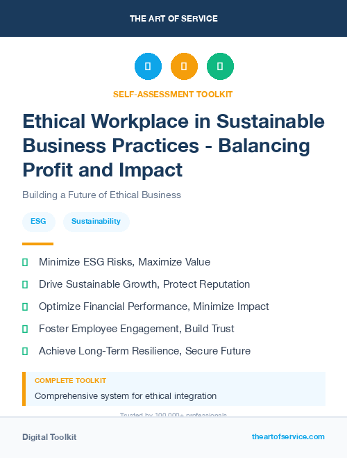 Ethical Workplace in Sustainable Business Practices - Balancing Profit and Impact