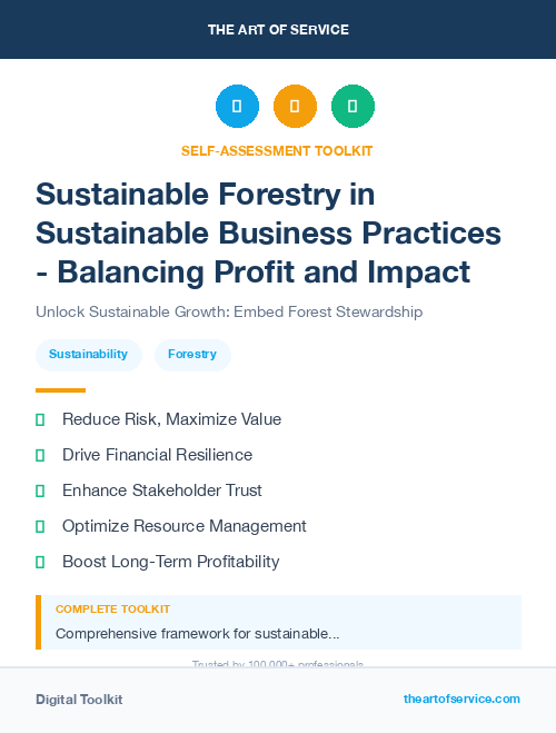 Sustainable Forestry in Sustainable Business Practices - Balancing Profit and Impact