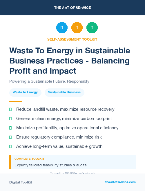 Waste To Energy in Sustainable Business Practices - Balancing Profit and Impact