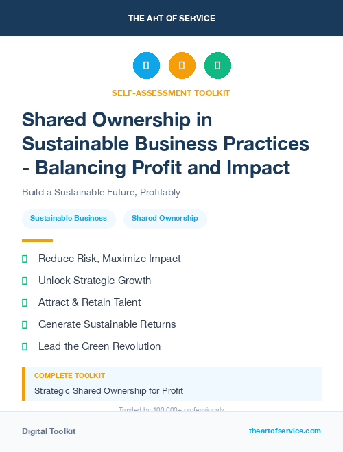 Shared Ownership in Sustainable Business Practices - Balancing Profit and Impact