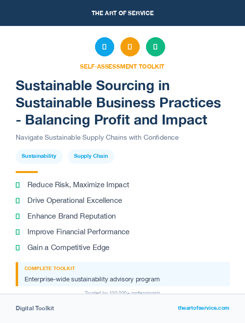 Sustainable Sourcing in Sustainable Business Practices - Balancing Profit and Impact