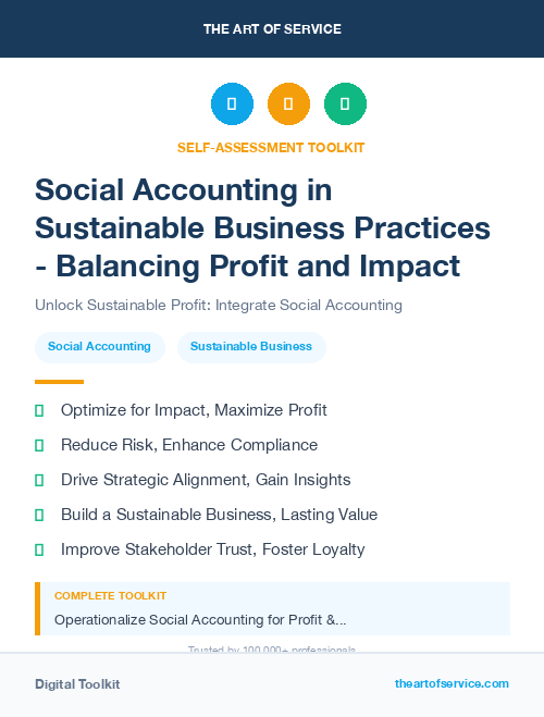 Social Accounting in Sustainable Business Practices - Balancing Profit and Impact