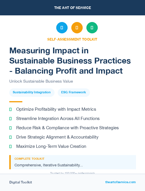 Measuring Impact in Sustainable Business Practices - Balancing Profit and Impact