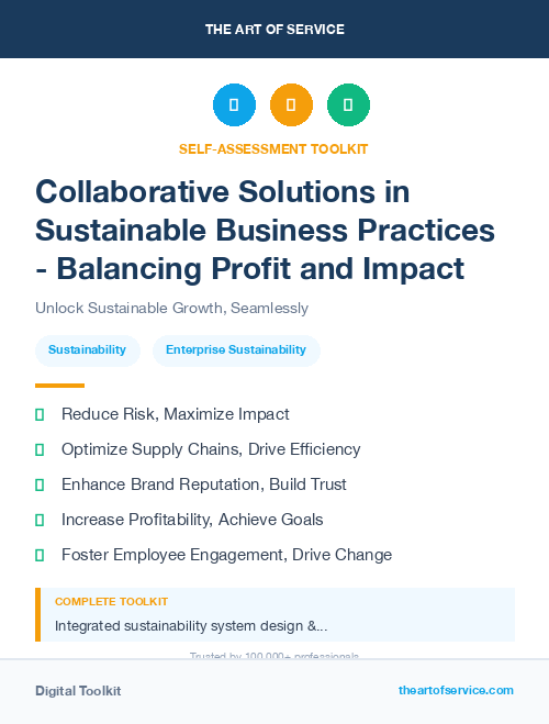 Collaborative Solutions in Sustainable Business Practices - Balancing Profit and Impact