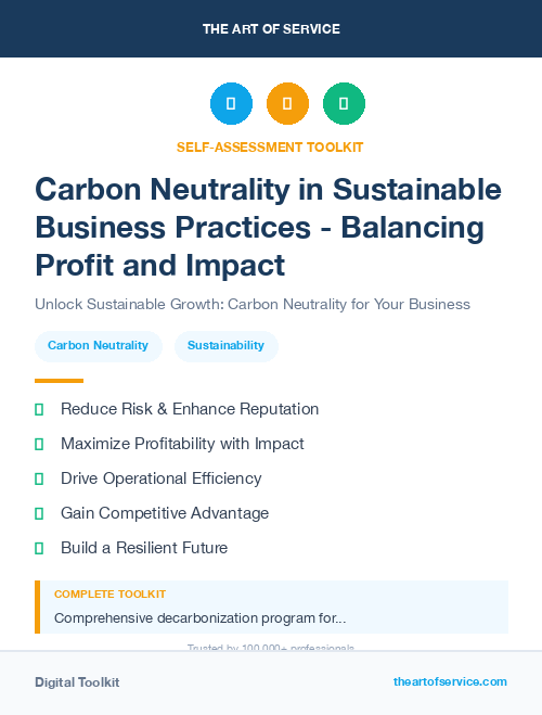 Carbon Neutrality in Sustainable Business Practices - Balancing Profit and Impact