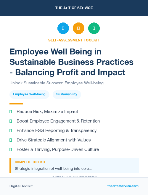 Employee Well Being in Sustainable Business Practices - Balancing Profit and Impact