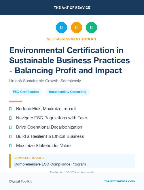 Environmental Certification in Sustainable Business Practices - Balancing Profit and Impact