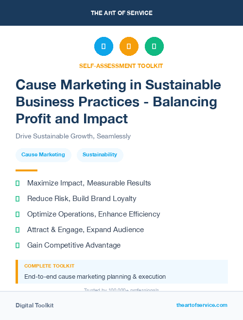 Cause Marketing in Sustainable Business Practices - Balancing Profit and Impact