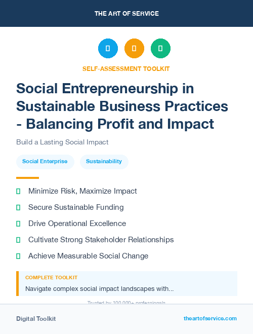 Social Entrepreneurship in Sustainable Business Practices - Balancing Profit and Impact