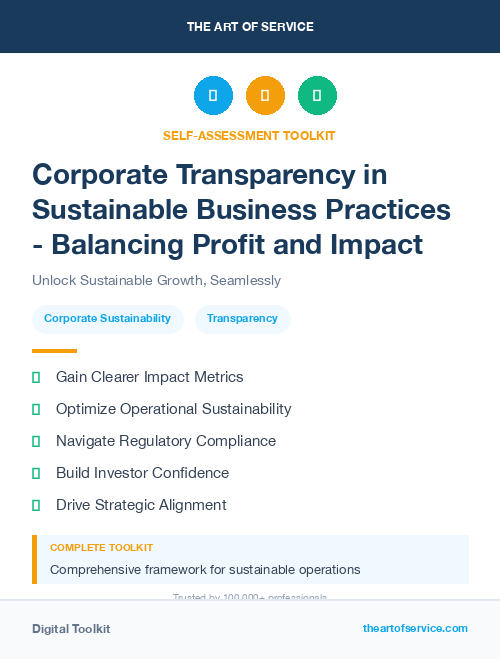 Corporate Transparency in Sustainable Business Practices - Balancing Profit and Impact