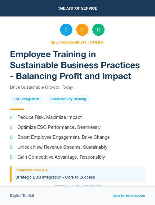 Employee Training in Sustainable Business Practices - Balancing Profit and Impact