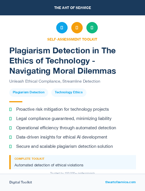 Plagiarism Detection in The Ethics of Technology - Navigating Moral Dilemmas