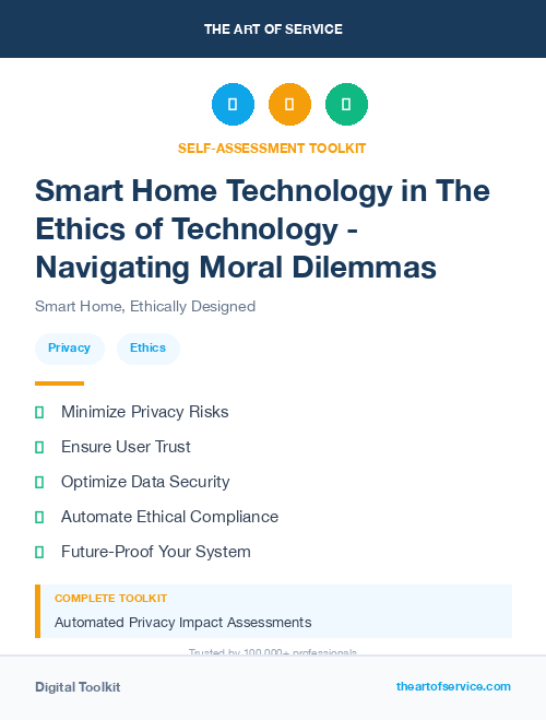 Smart Home Technology in The Ethics of Technology - Navigating Moral Dilemmas