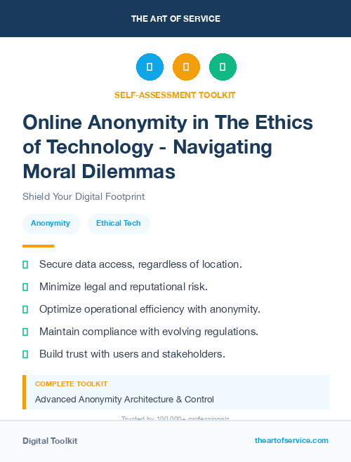 Online Anonymity in The Ethics of Technology - Navigating Moral Dilemmas