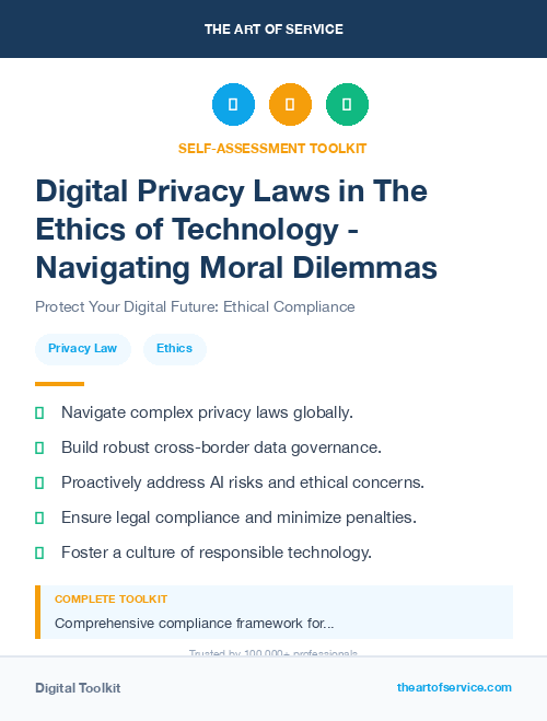 Digital Privacy Laws in The Ethics of Technology - Navigating Moral Dilemmas