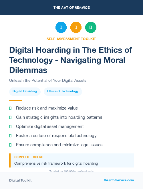 Digital Hoarding in The Ethics of Technology - Navigating Moral Dilemmas