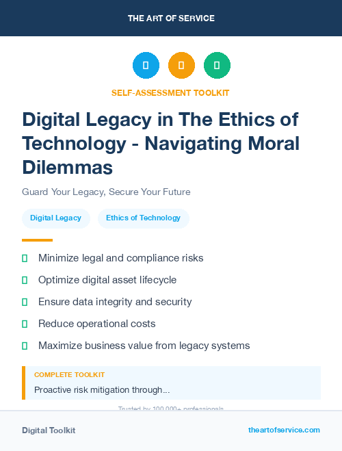 Digital Legacy in The Ethics of Technology - Navigating Moral Dilemmas
