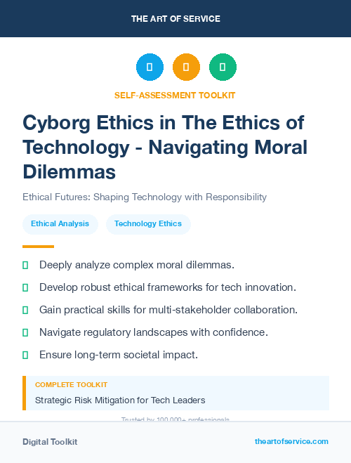 Cyborg Ethics in The Ethics of Technology - Navigating Moral Dilemmas