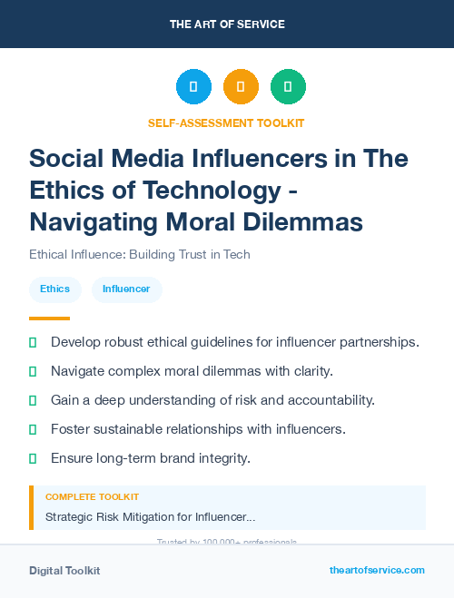 Social Media Influencers in The Ethics of Technology - Navigating Moral Dilemmas