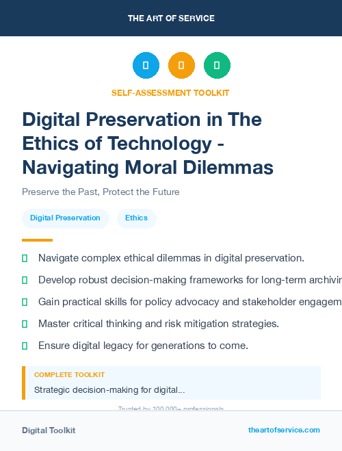 Digital Preservation in The Ethics of Technology - Navigating Moral Dilemmas