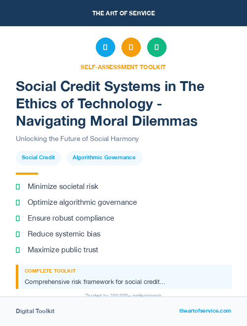Social Credit Systems in The Ethics of Technology - Navigating Moral Dilemmas