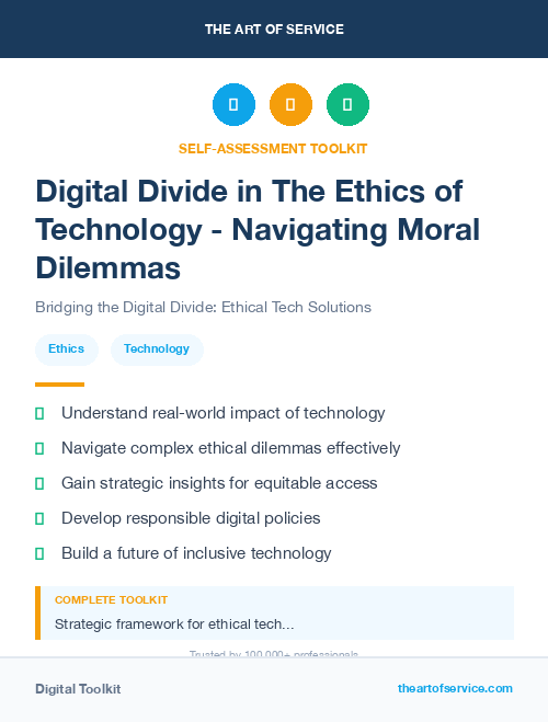 Digital Divide in The Ethics of Technology - Navigating Moral Dilemmas