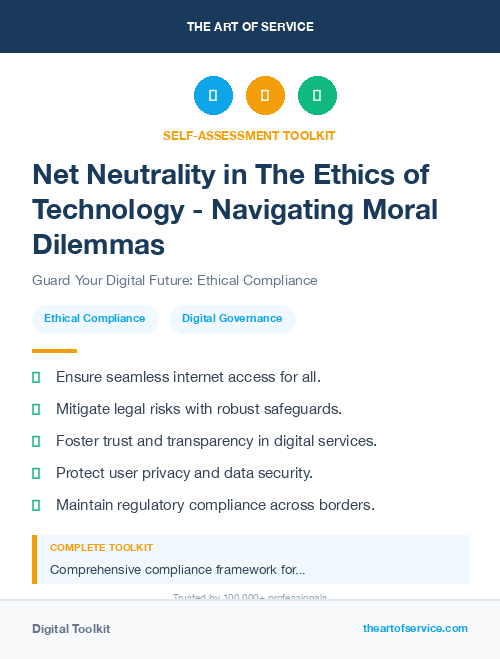 Net Neutrality in The Ethics of Technology - Navigating Moral Dilemmas