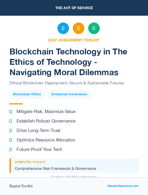 Blockchain Technology in The Ethics of Technology - Navigating Moral Dilemmas