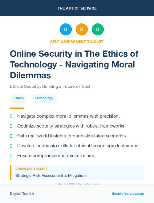 Online Security in The Ethics of Technology - Navigating Moral Dilemmas