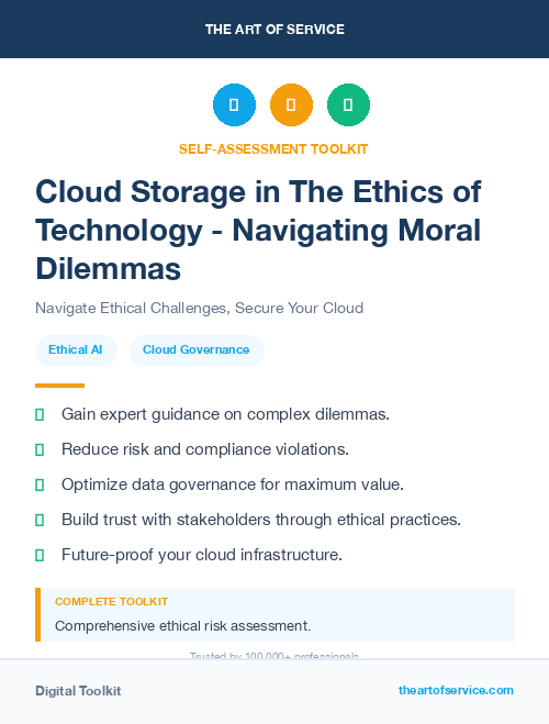 Cloud Storage in The Ethics of Technology - Navigating Moral Dilemmas