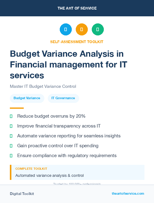 Budget Variance Analysis in Financial management for IT services