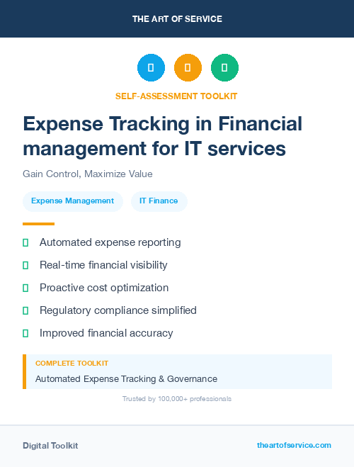 Expense Tracking in Financial management for IT services