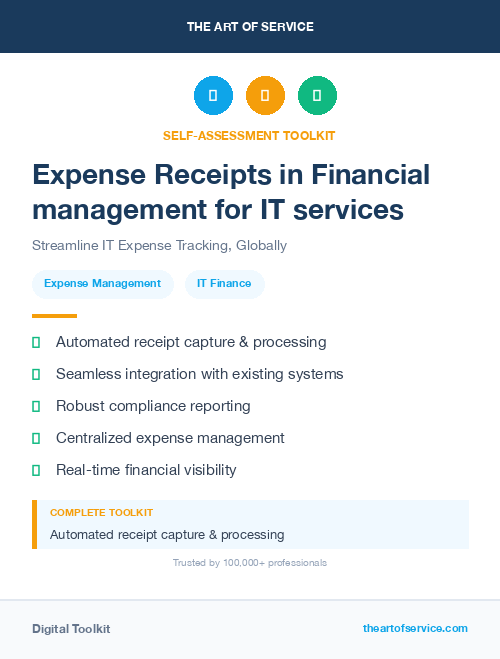 Expense Receipts in Financial management for IT services