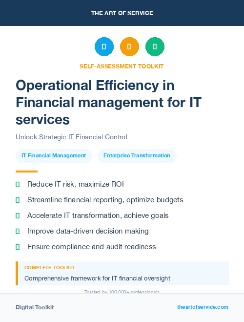 Operational Efficiency in Financial management for IT services
