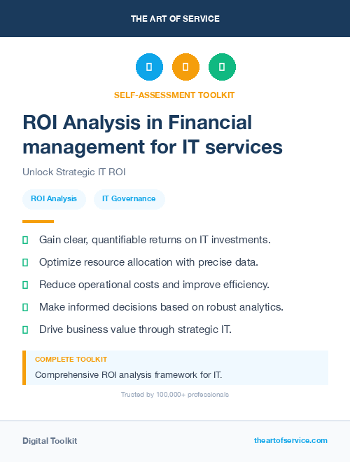 ROI Analysis in Financial management for IT services
