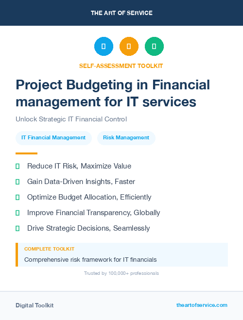 Project Budgeting in Financial management for IT services