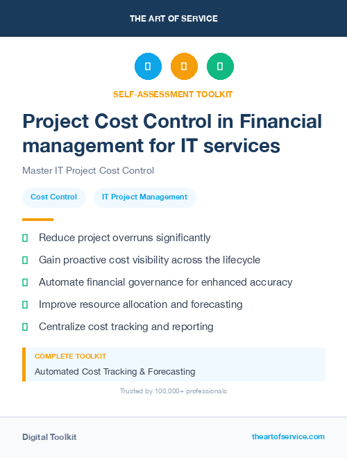 Project Cost Control in Financial management for IT services