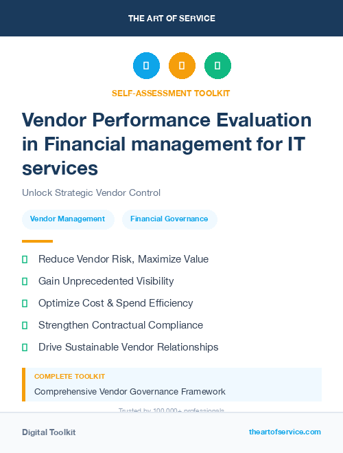 Vendor Performance Evaluation in Financial management for IT services