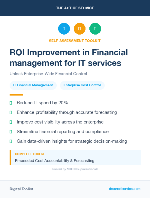 ROI Improvement in Financial management for IT services