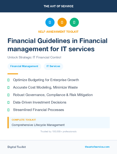 Financial Guidelines in Financial management for IT services